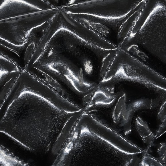 Chanel Shoulder Bag Matelasse Patent Leather Black Women's - Picture 7 of 16